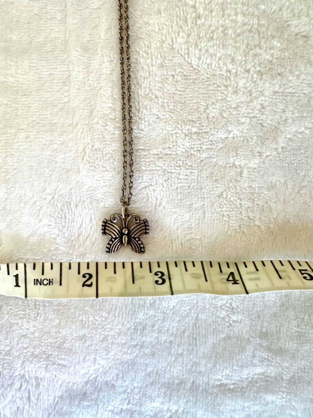 James Avery - silver butterfly charm and chain - Picture 3 of 8